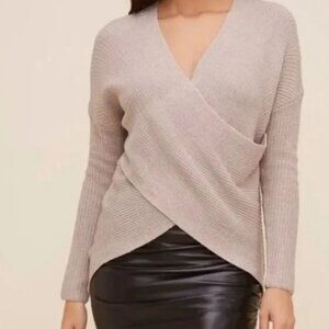 ASTR The Label Women's Wrap Front Sweater